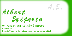 albert szijarto business card
